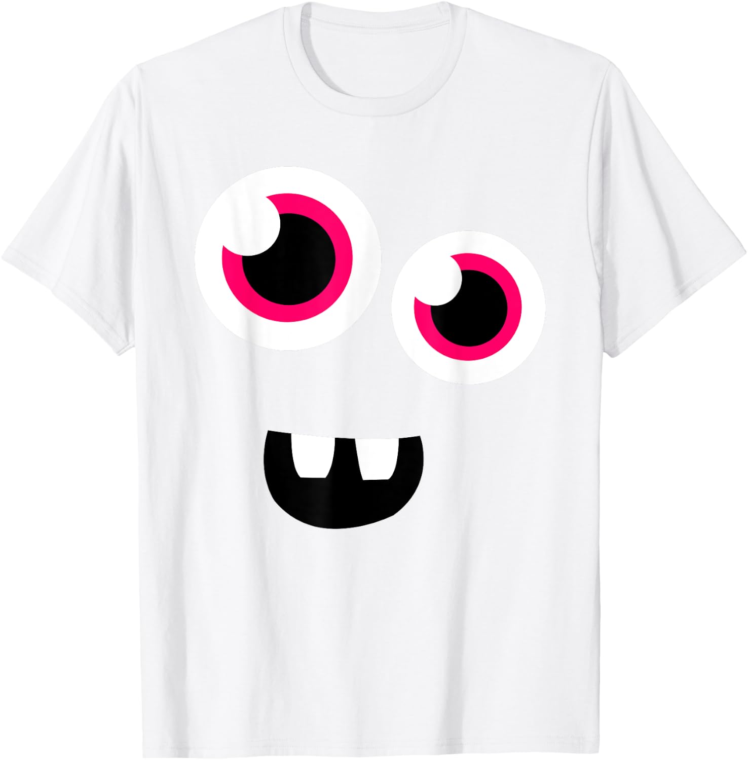 Cute Eye Monster Face Funny Halloween Kids Man Women T-Shirt - T-Shirt | White