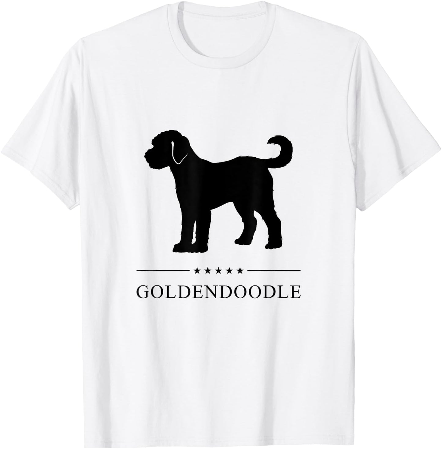 Goldendoodle Black Silhouette T-Shirt - T-Shirt | White