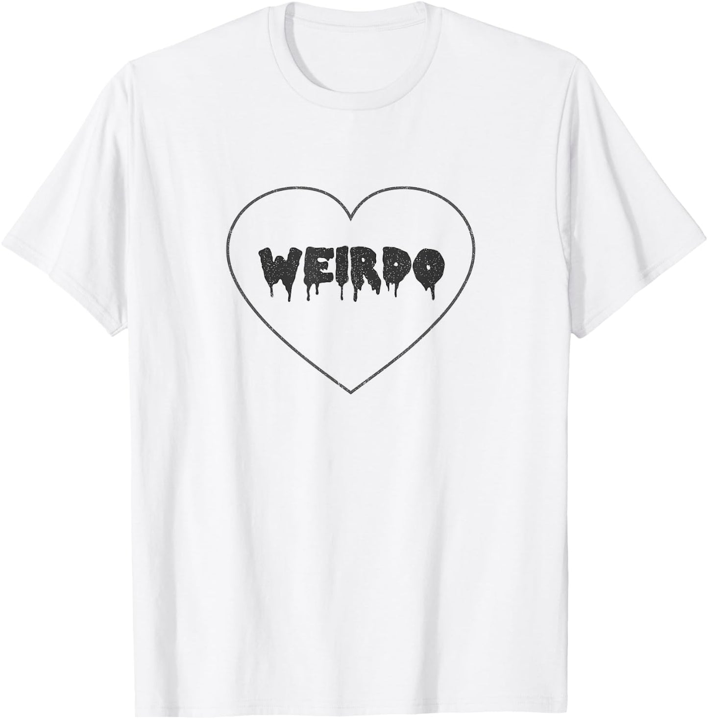 Pastel Goth Kawaii Weirdo Vintage Heart Drip T-Shirt - T-Shirt | White