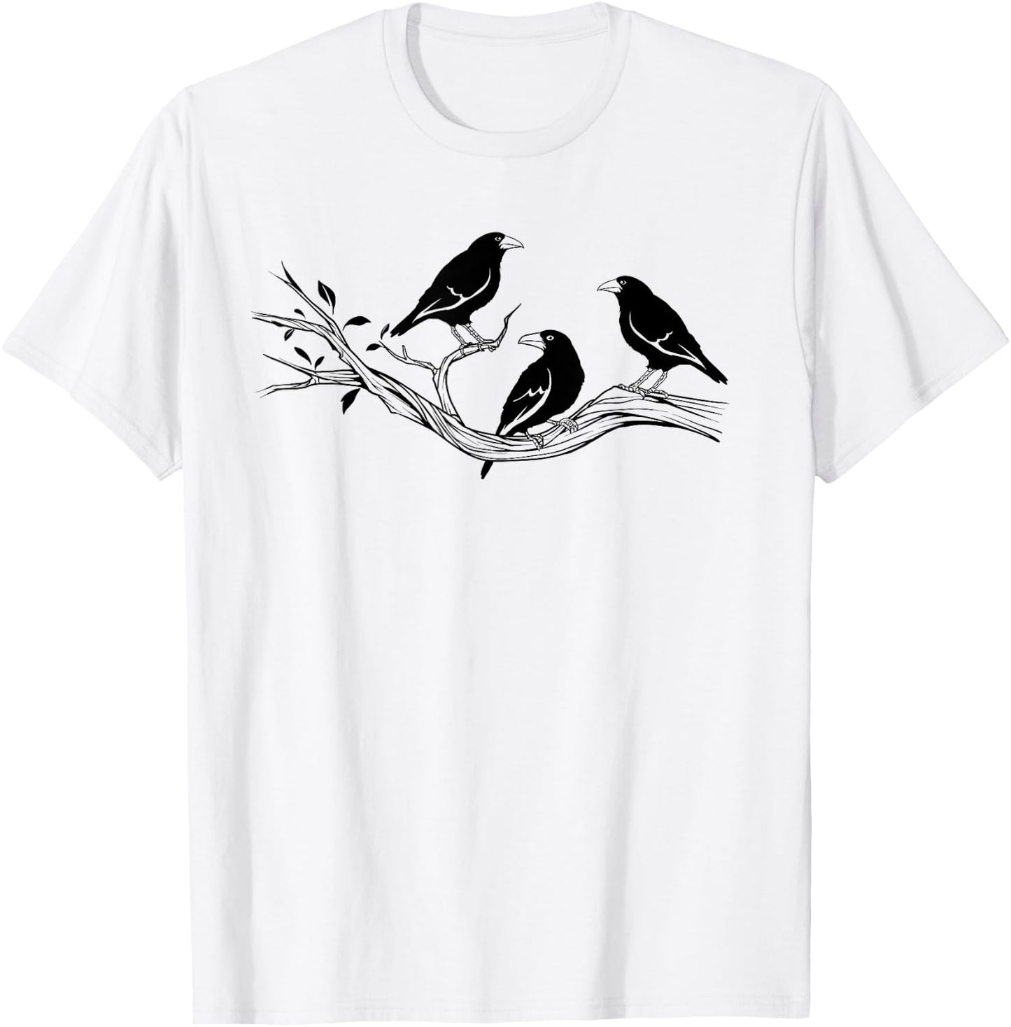 Cool Crow Bird Watching Shirt Raven Birding Gift T-Shirt - T-Shirt | White