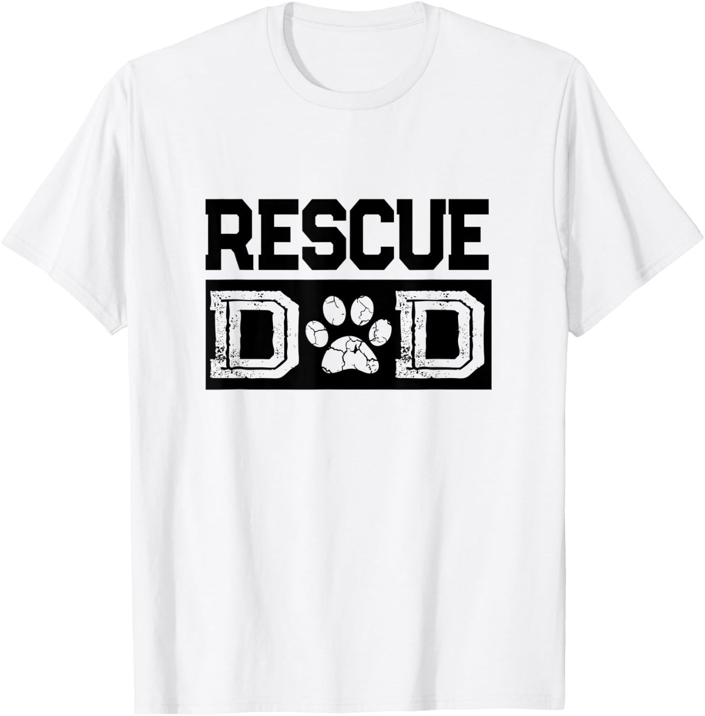 Retro Rescue Dad Dog Doggie Foster Parent Gift T-Shirt - T-Shirt | White