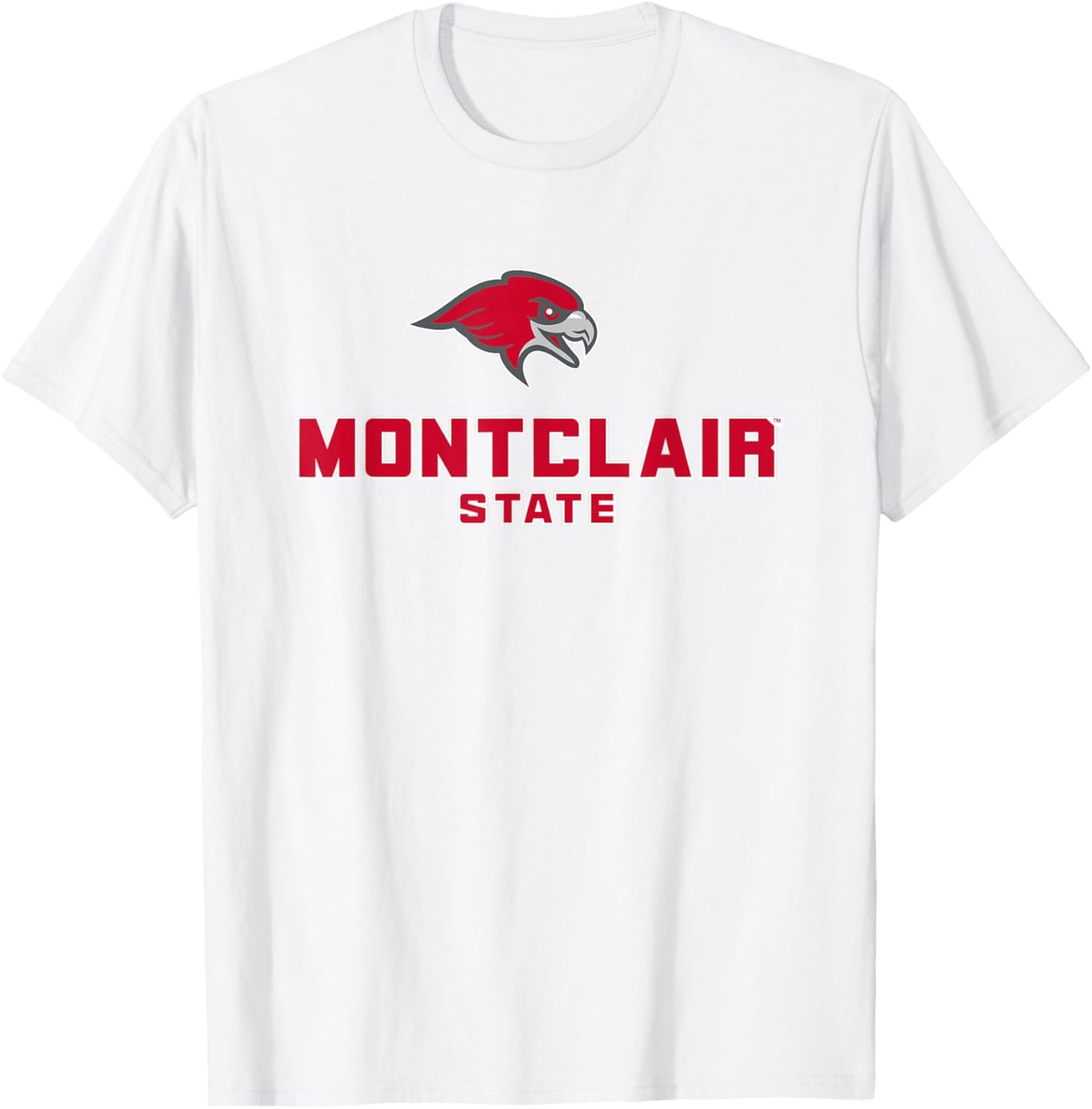 Montclair State University Red Hawks Stacked Logo T-Shirt - T-Shirt | White