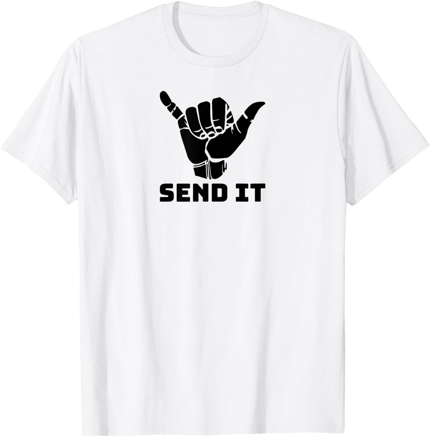 Send It hand signal MTB T-Shirt - T-Shirt | White