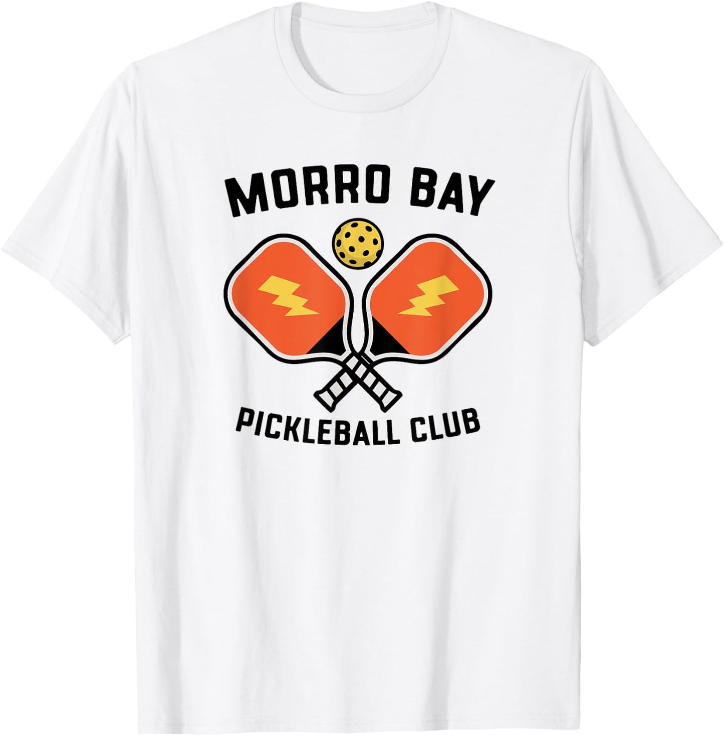 Morro Bay Pickleball Club Pickle Ball Team Retro T-Shirt - T-Shirt | White
