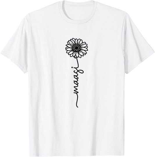 Maasi Flower T-Shirt - T-Shirt | White