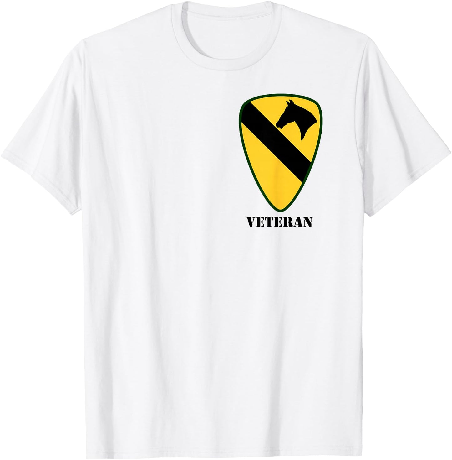 1st Cavalry Shirt - 1st CAV Shirt - Veteran (White) 1.5X T-Shirt - T-Shirt | White
