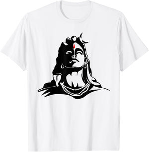 Adiyogi Mahadev Om Namah Shivaya Hindu T-Shirt - T-Shirt | White