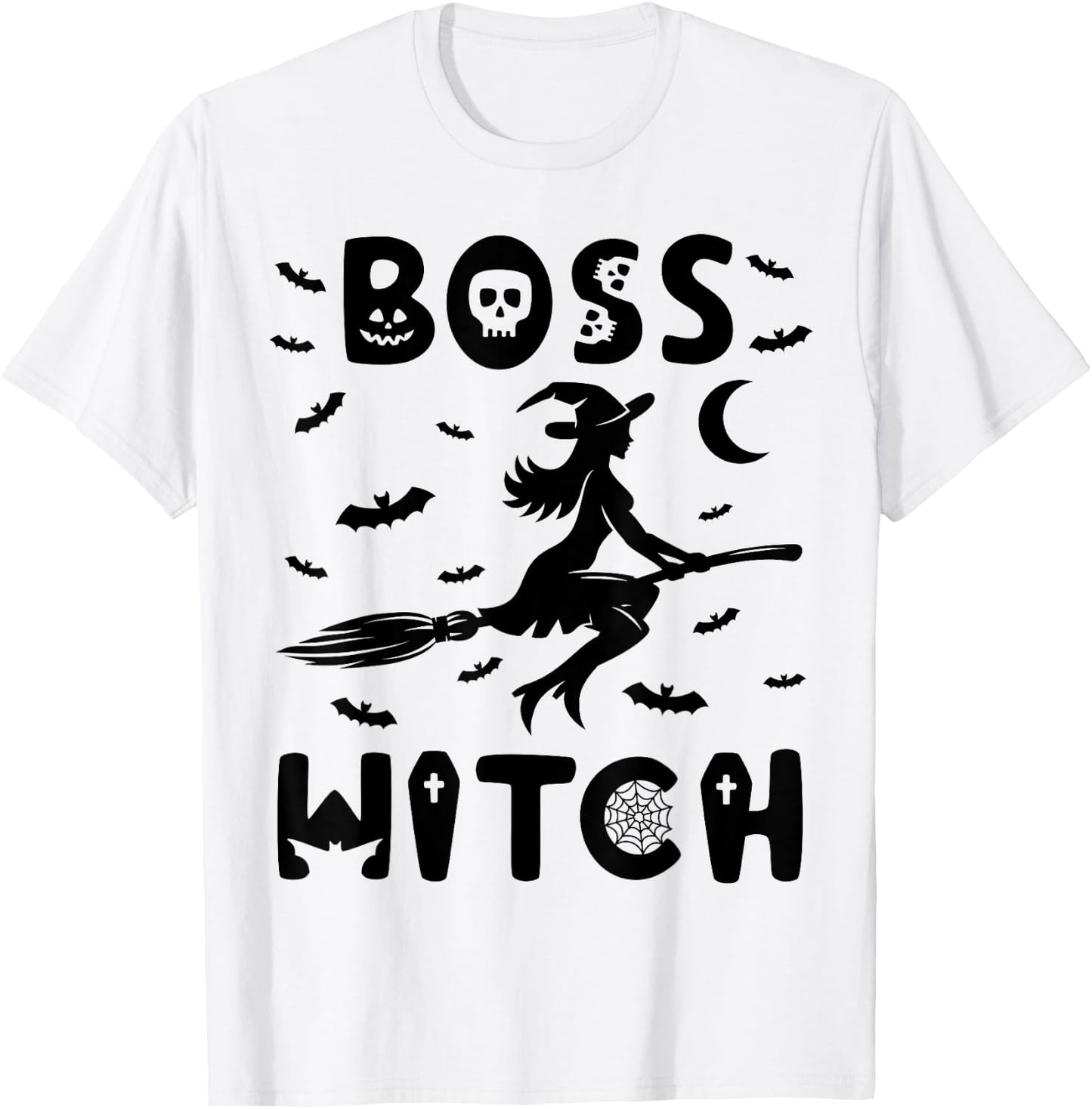 Boss Witch - Funny Halloween T-Shirt - T-Shirt | White
