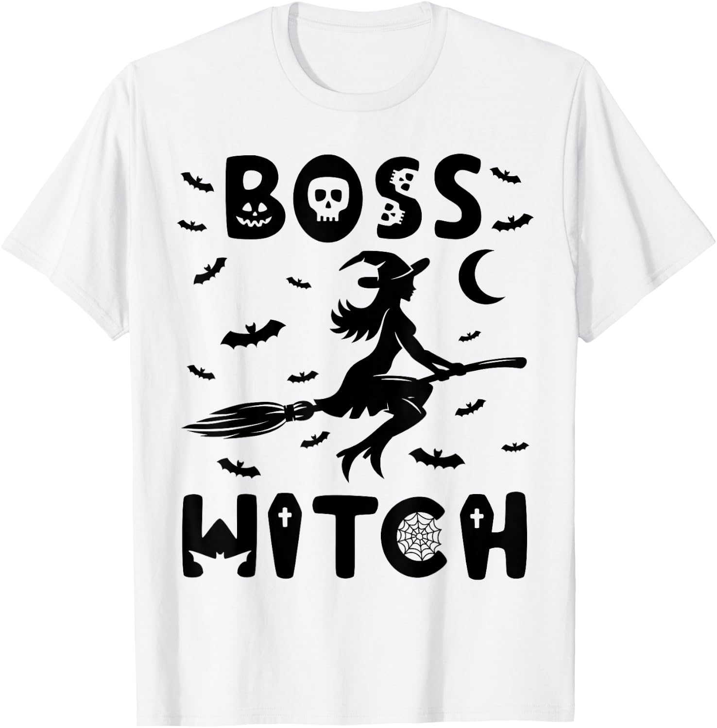 Boss Witch - Funny Halloween T-Shirt - T-Shirt | White
