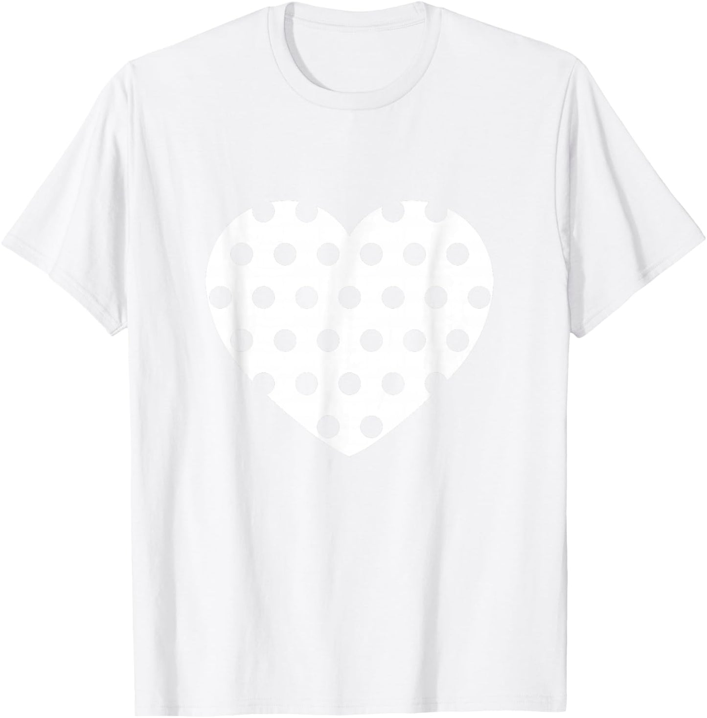 Polka Dots Heart T-Shirt - T-Shirt | White