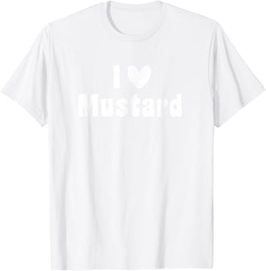 I love mustard bottle summer barbeque funny halloween shirt T-Shirt - T-Shirt | White