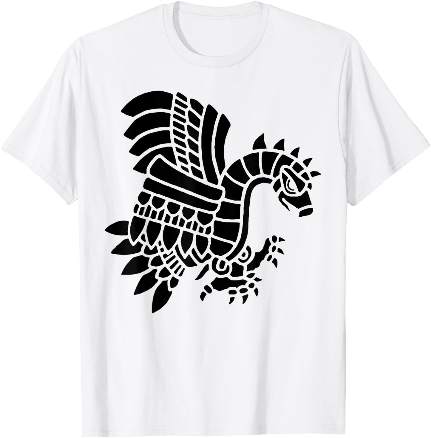 Mayan Aztec Indian Eagle Bird T-Shirt - T-Shirt | White