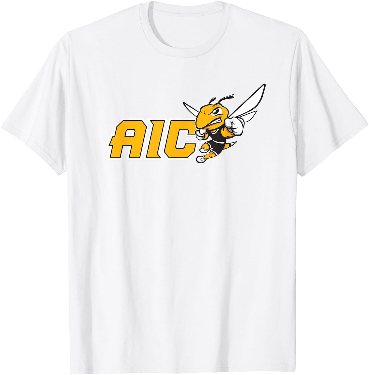 American International College AIC Yellow Jackets T-Shirt - T-Shirt | White
