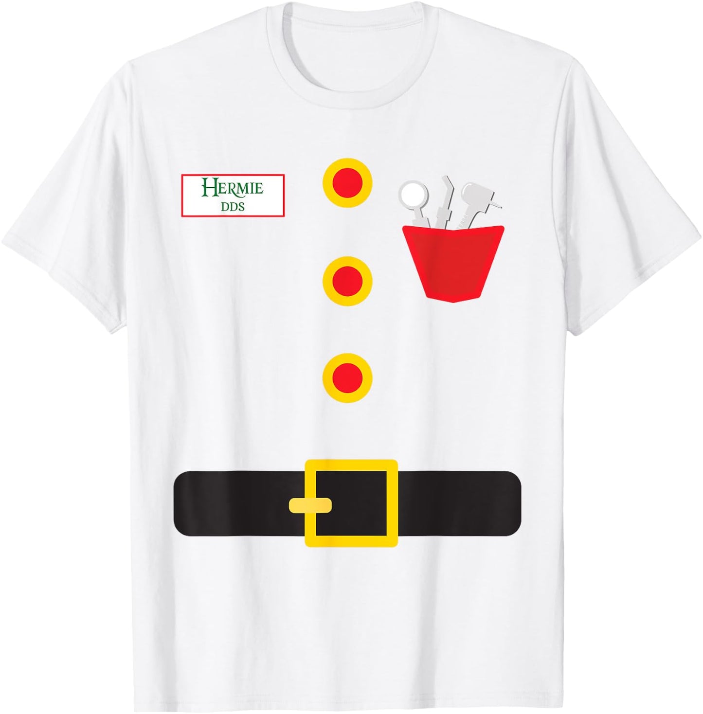 Elf Dentist Funny Christmas T-Shirt - T-Shirt | White