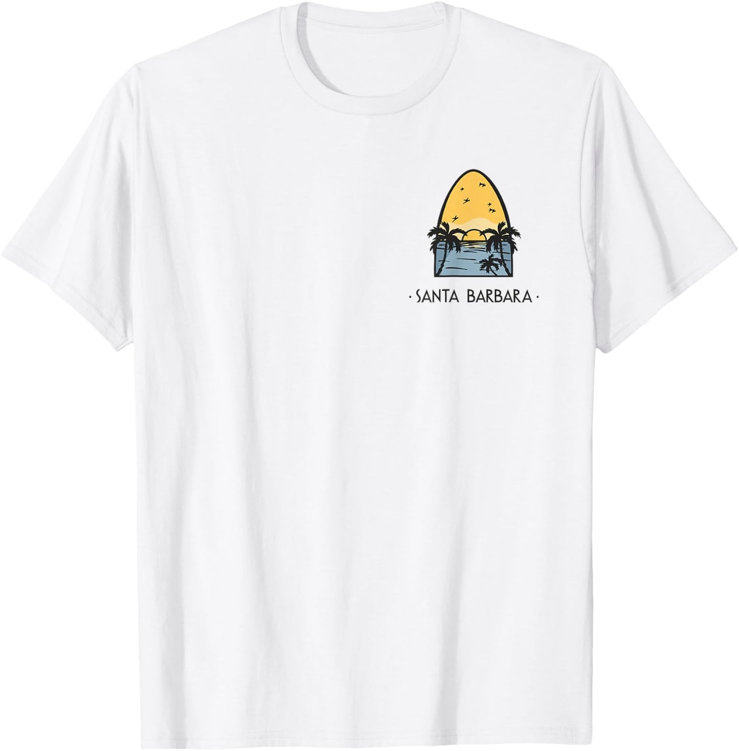Santa Barbara Vintage Surf T-Shirt - T-Shirt | White