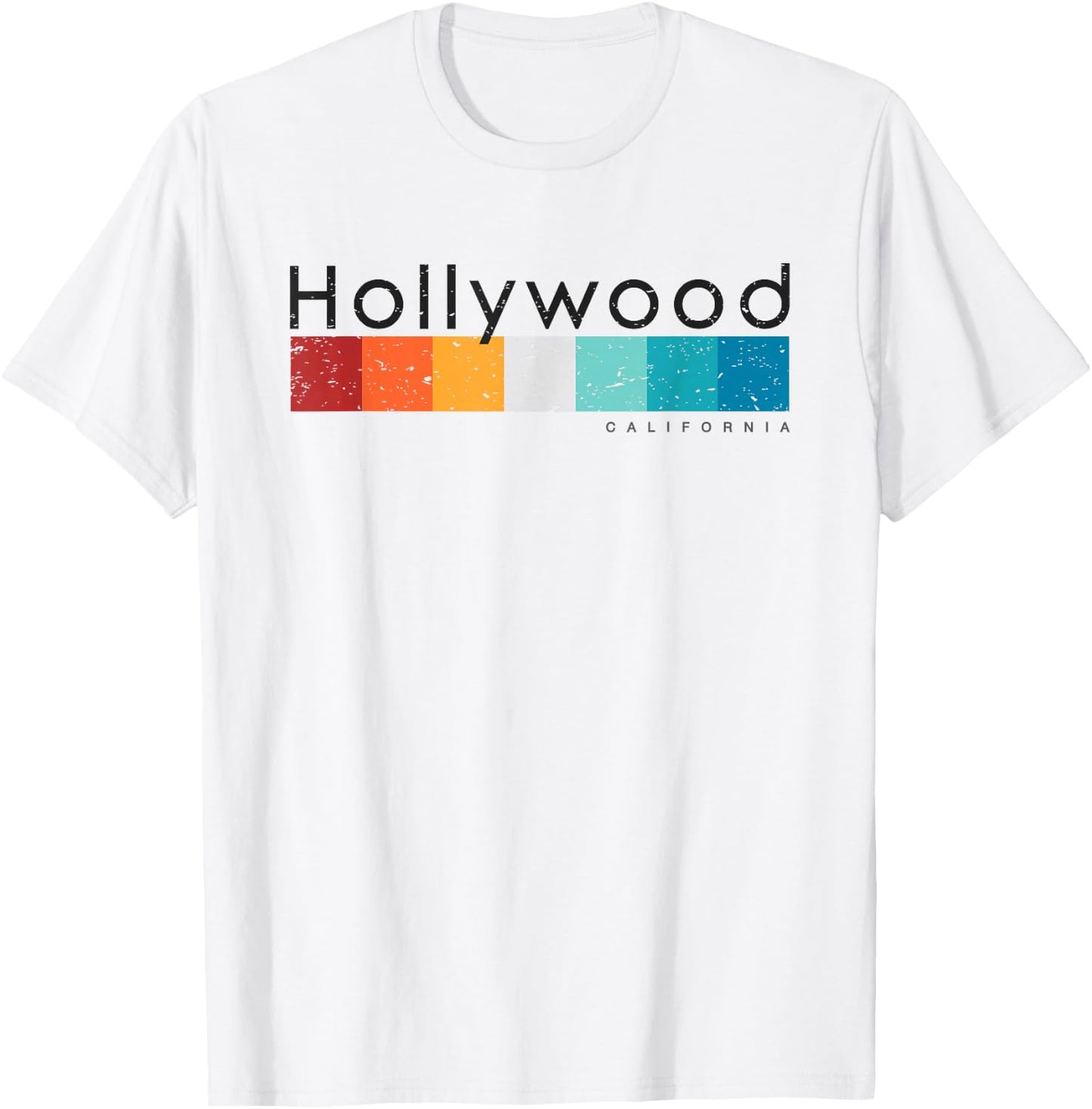 Vintage Hollywood California CA Retro Design T-Shirt - T-Shirt | White