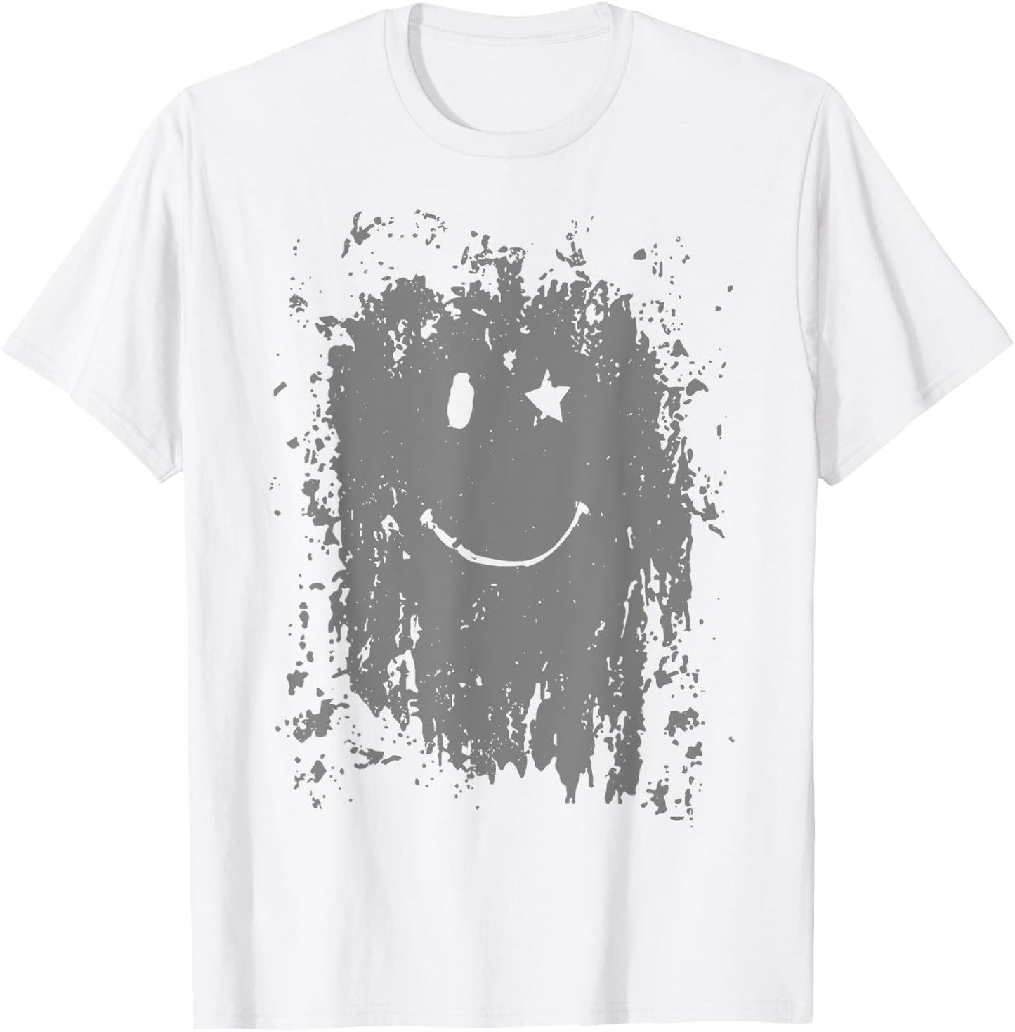 Funny Mud Splatter Face Cool Marathon and Mud Run T-Shirt - T-Shirt | White