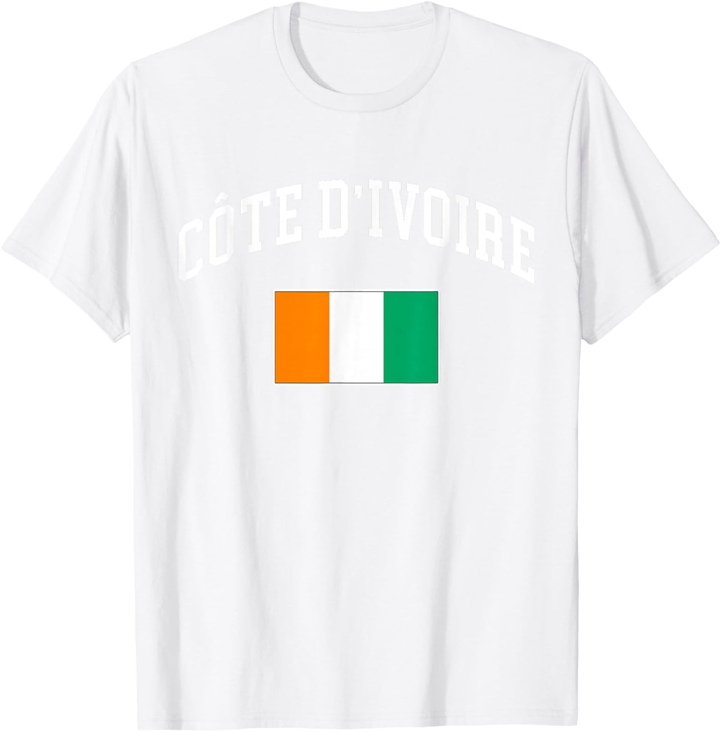 Côte D'Ivoire Flag Ivorian Retro Vintage Classic Graphic T-Shirt - T-Shirt | White