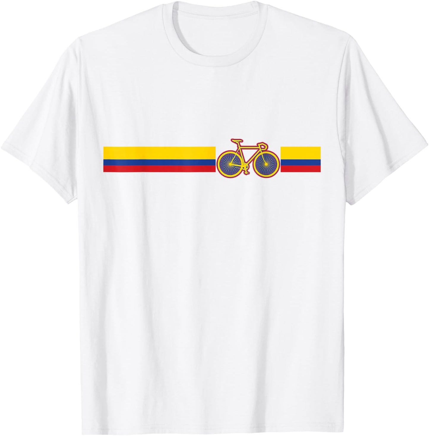 Colombian Cycling Shirt Colombia Flag Cyclist Bicycle Gift T-Shirt - T-Shirt | White