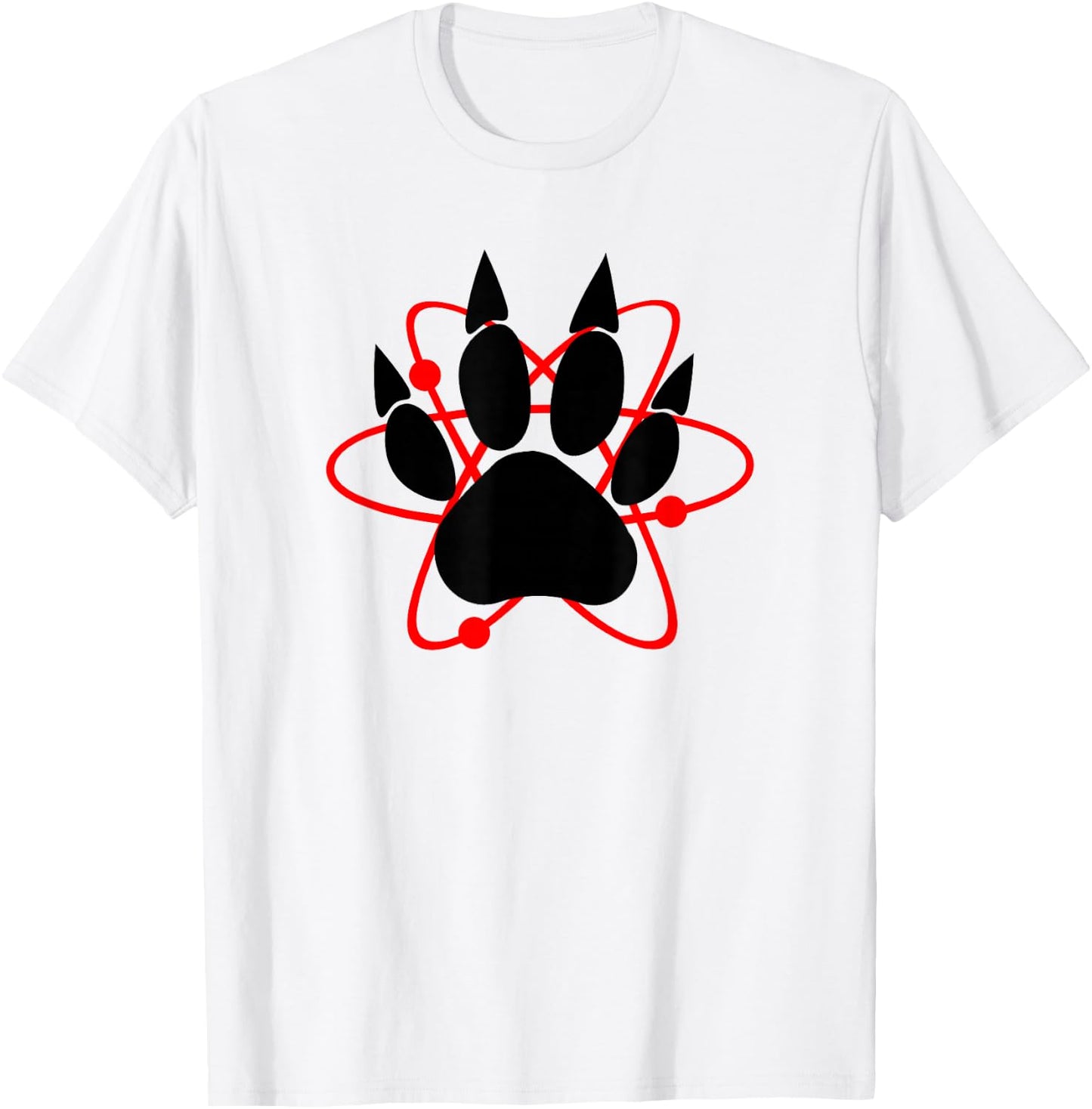 Wayward Atomic Bear Paw - Men's Blue Small Classic Fit Short Sleeve T-Shirt - T-Shirt | White