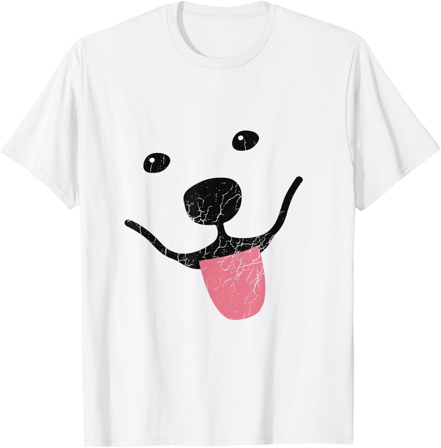 Samoyed Face Sammy Smile . Distressed design T-Shirt - T-Shirt | White