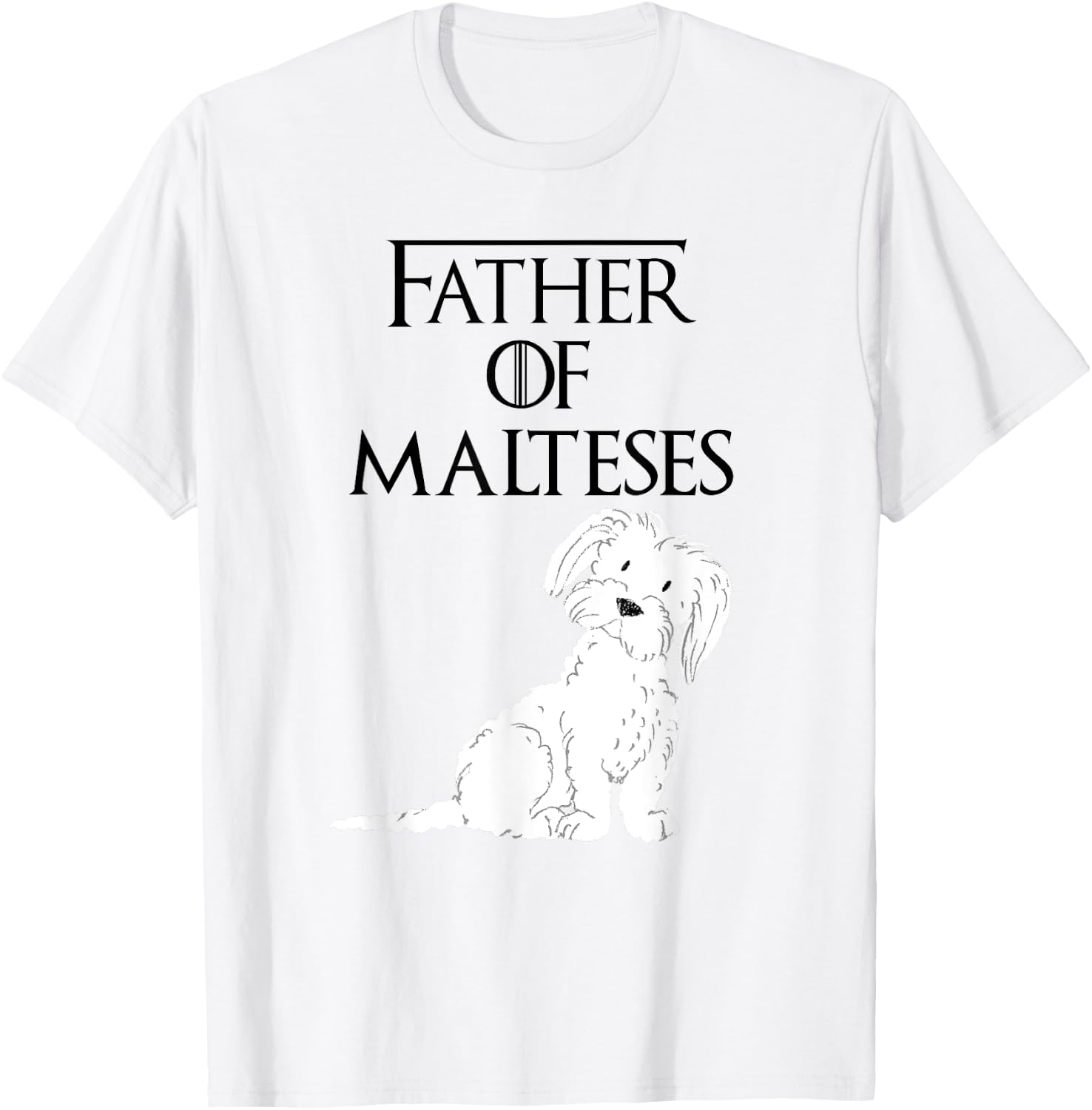 Cute Funny & Unique Maltese Puppy Dog Dad & Gift Kids T-Shirt - T-Shirt | White