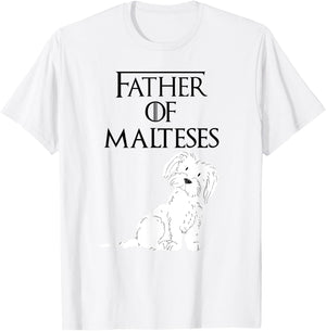 Cute Funny & Unique Maltese Puppy Dog Dad & Gift Kids T-Shirt - T-Shirt | White