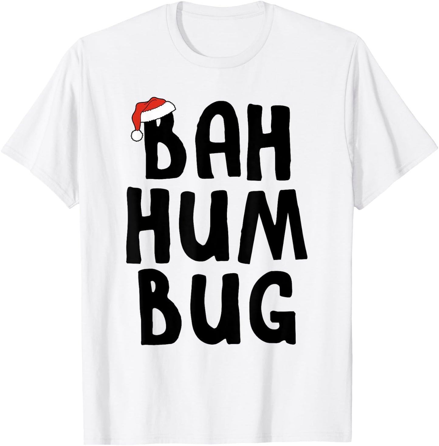 Bah Hum Bug Holiday Grouch T-Shirt - T-Shirt | White
