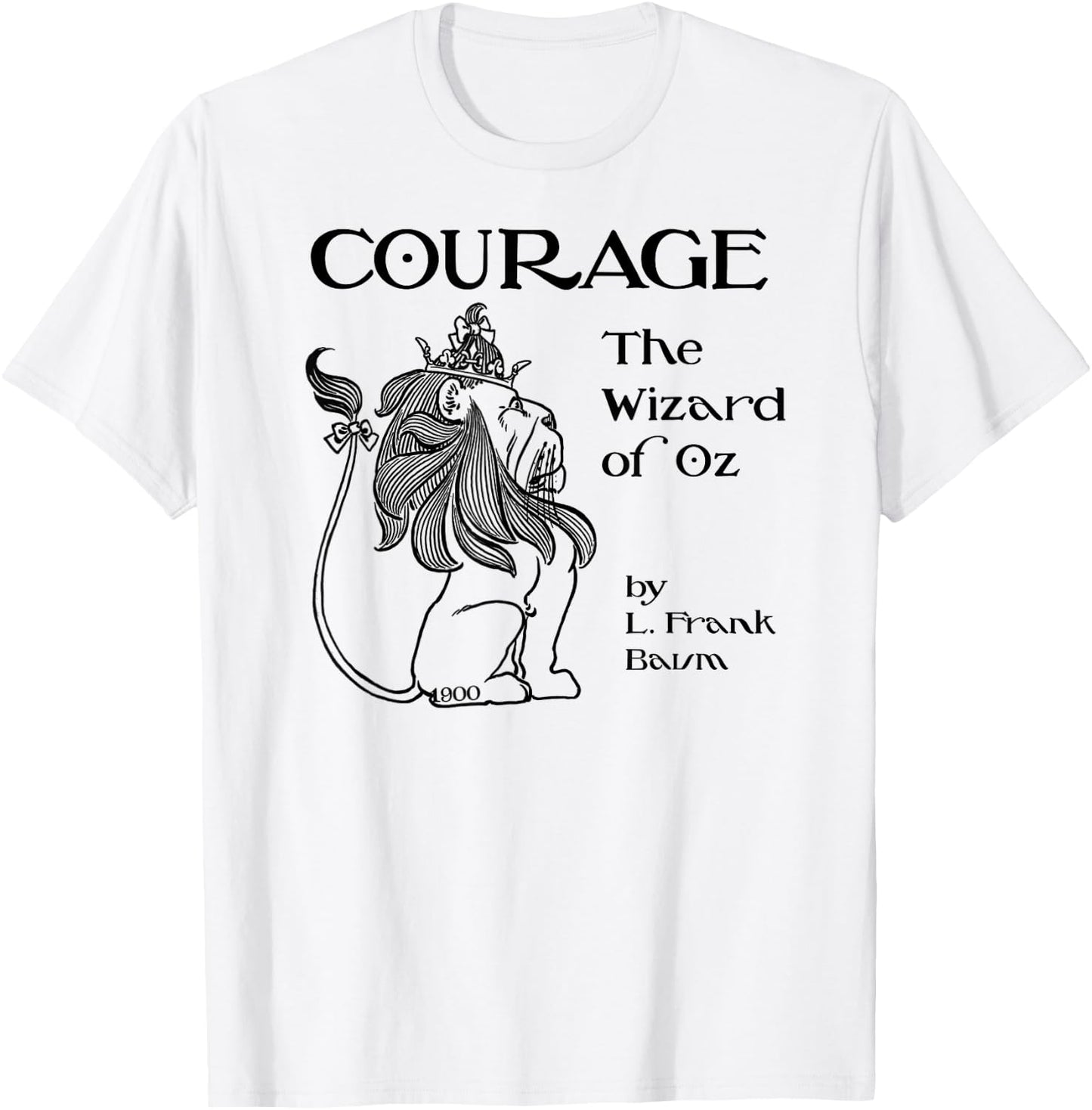 Retro Style Courage Wonderful Wizard of OZ Cowardly Lion T-Shirt - T-Shirt | White