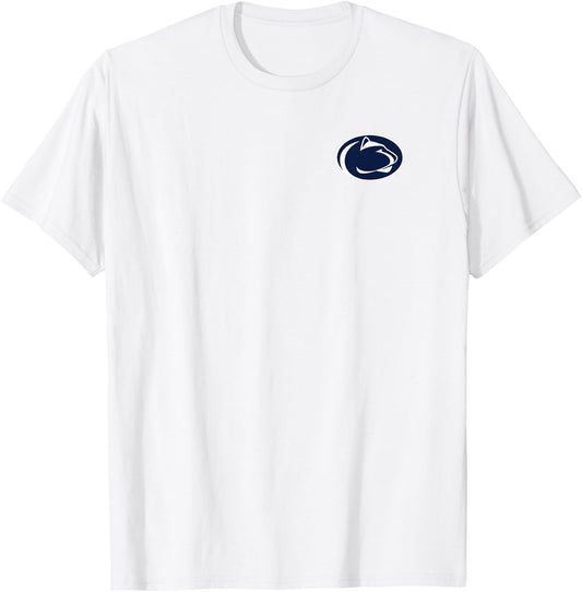 Penn State Nittany Lions Front/Back Mascot Heather Gray T-Shirt - T-Shirt | White