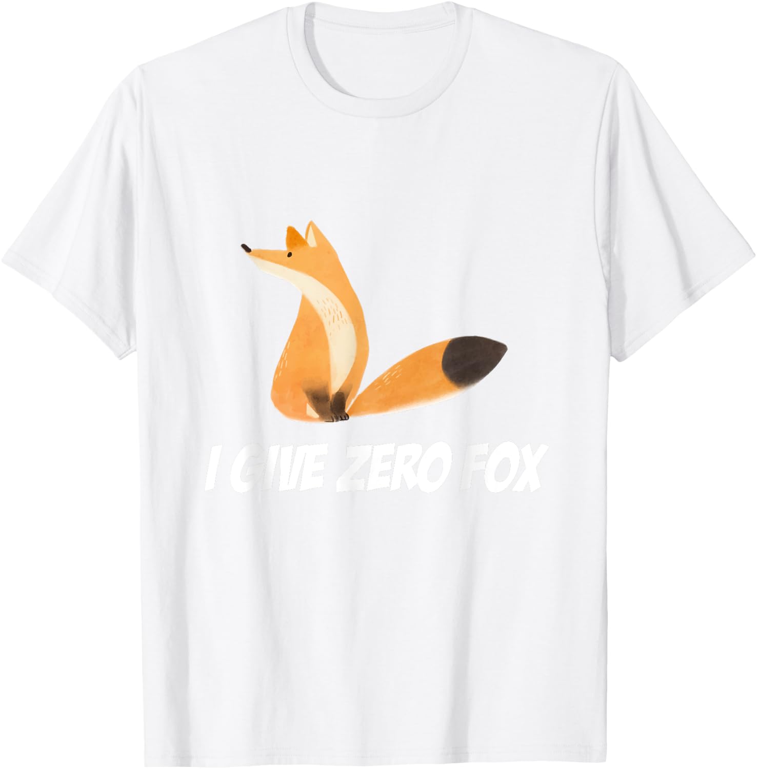 I Give Zero Fox | For Fox Sake Funny Fox T-Shirt - T-Shirt | White