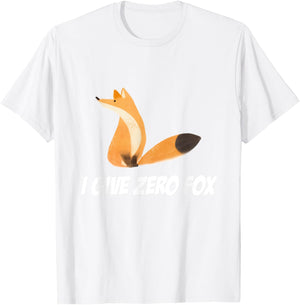 I Give Zero Fox | For Fox Sake Funny Fox T-Shirt - T-Shirt | White