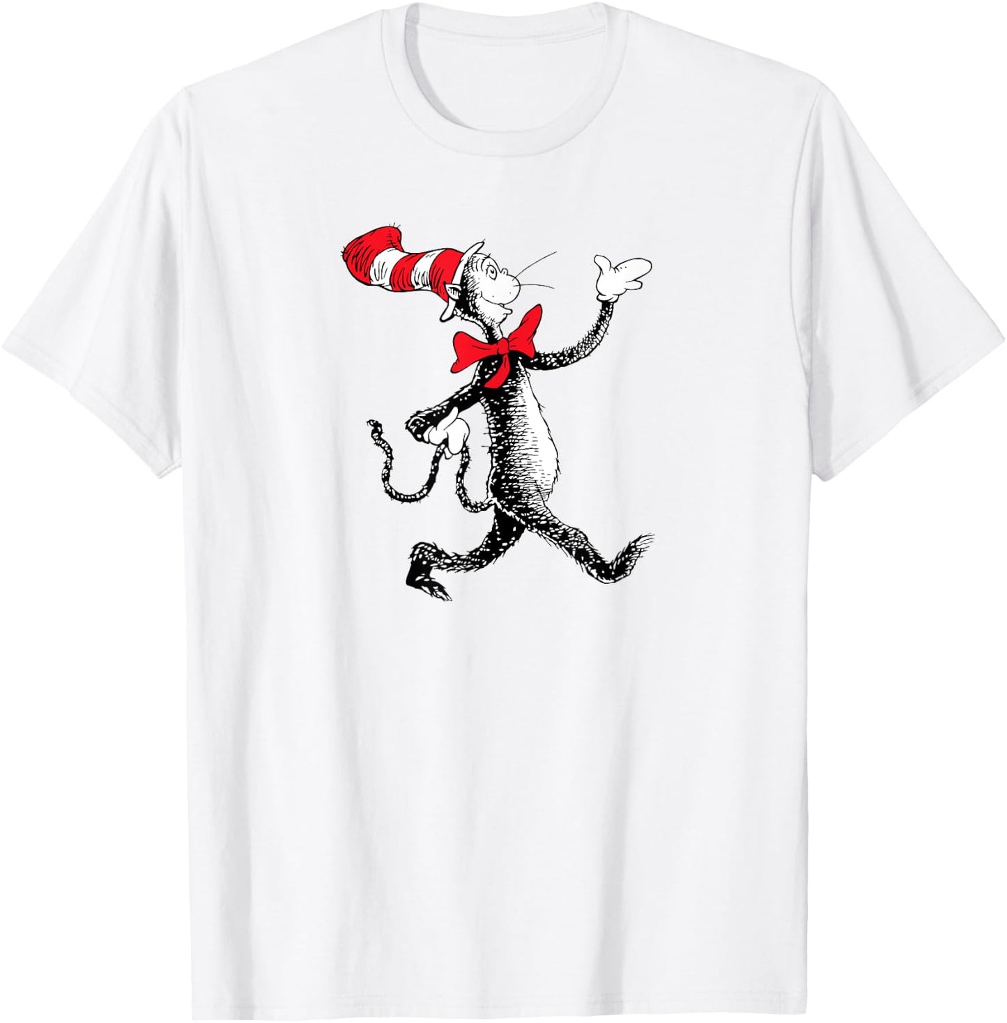 Dr. Seuss Strolling Cat T-Shirt - T-Shirt | White