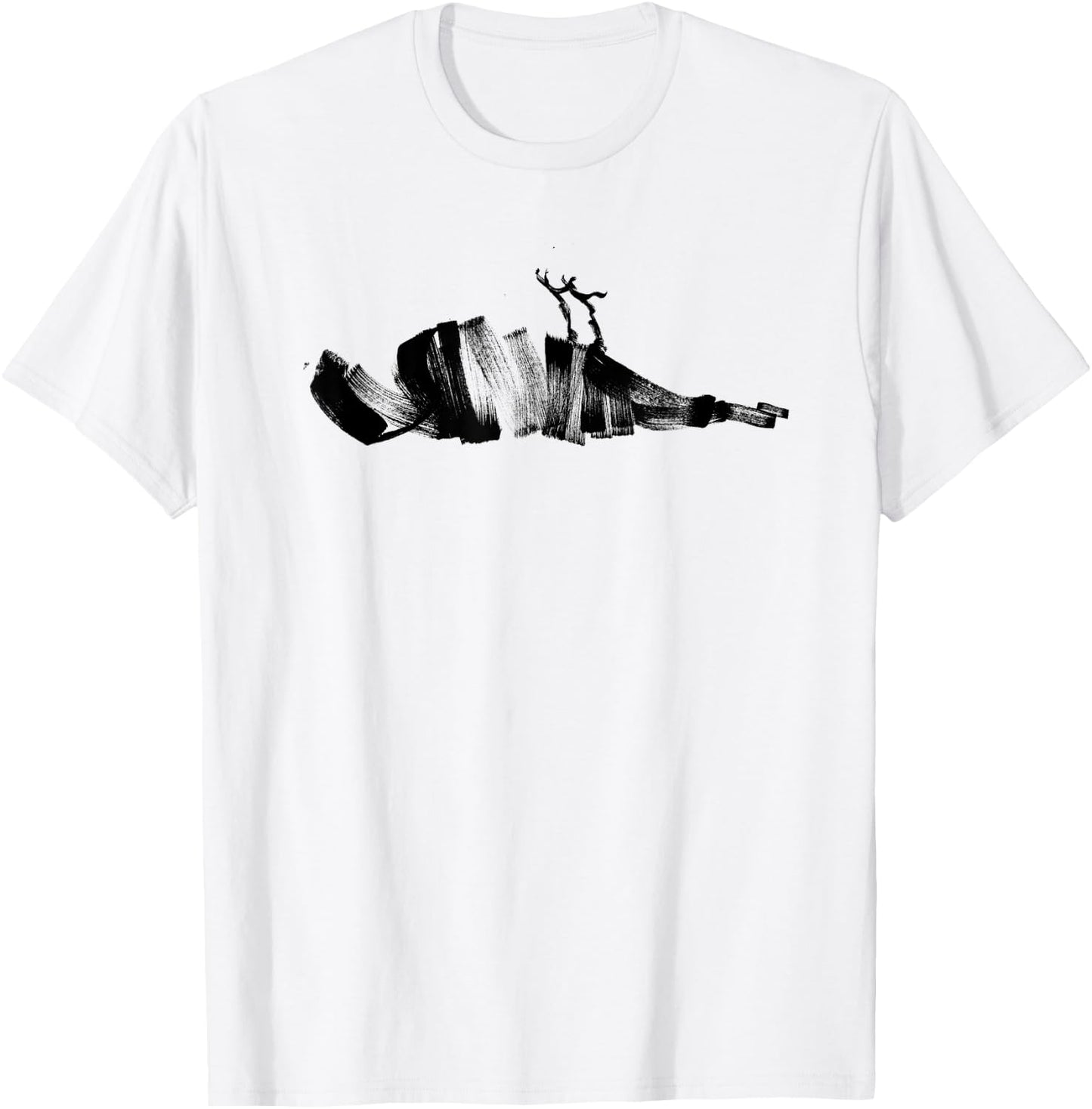 ATTICUS Brush Bird T Shirt (Black Print) T-Shirt - T-Shirt | White