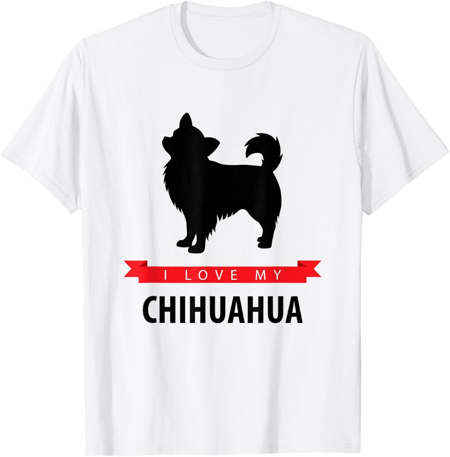 I Love My Chihuahua - Longhaired Chihuahua T-Shirt - T-Shirt | White