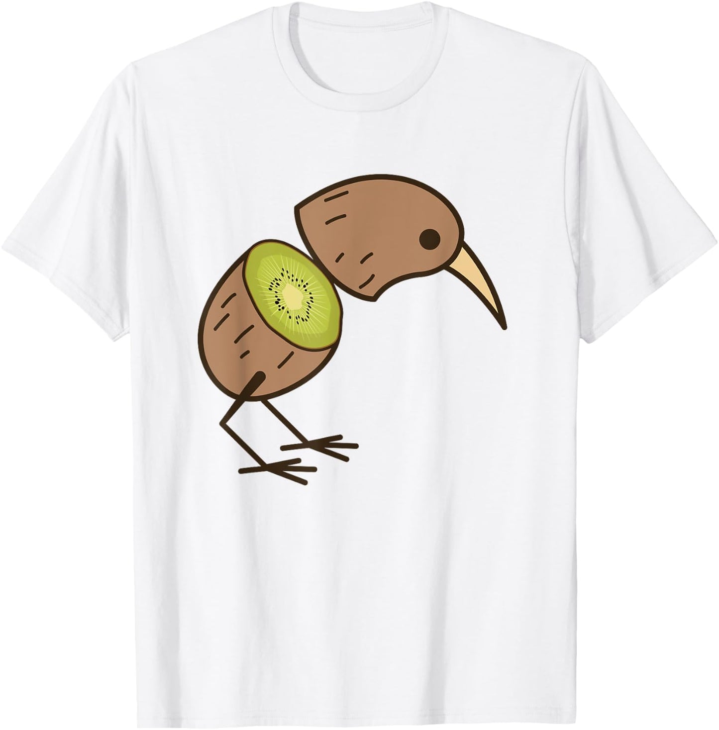 Kiwi Bird Shirt | Cute Fruitarian Fowls Gift T-Shirt - T-Shirt | White