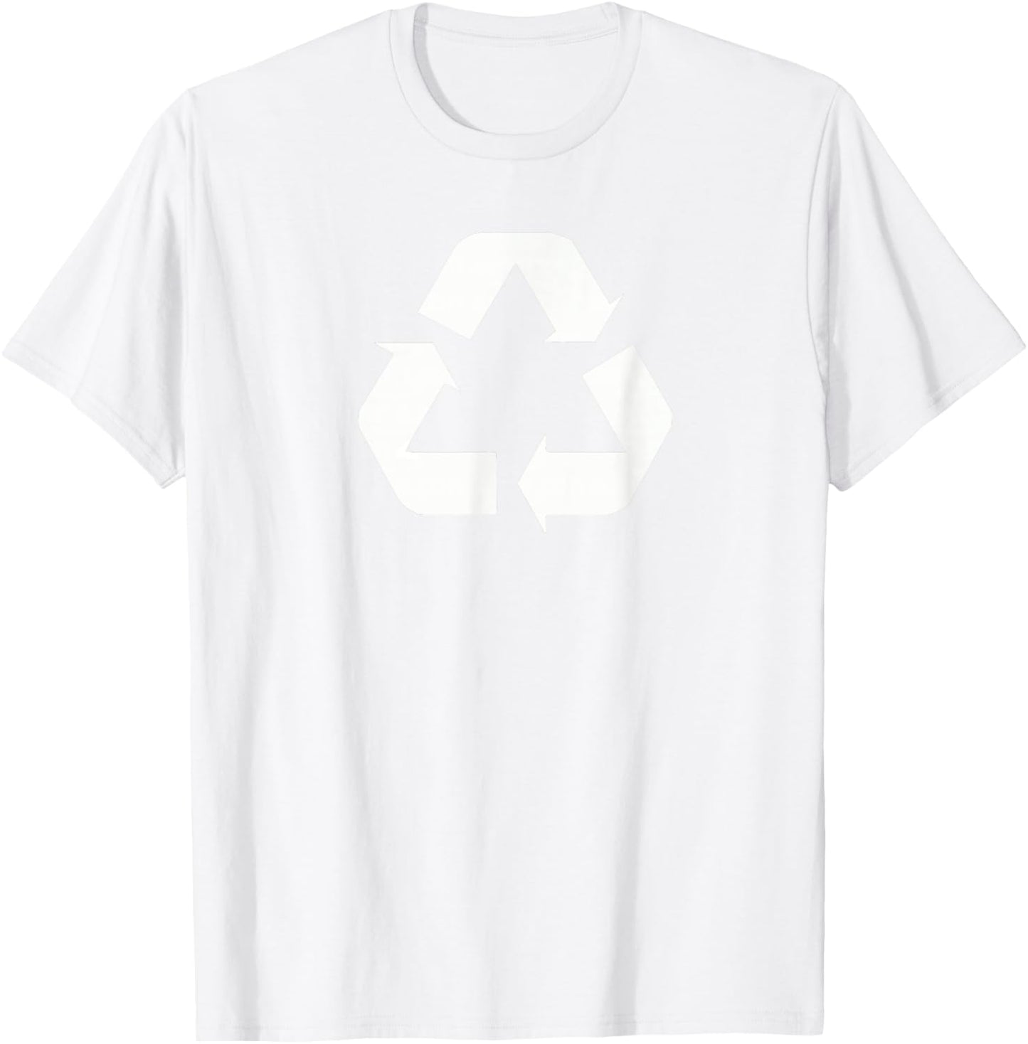 Classic Green-White Recycle Sign Design Standard T-Shirt - T-Shirt | White