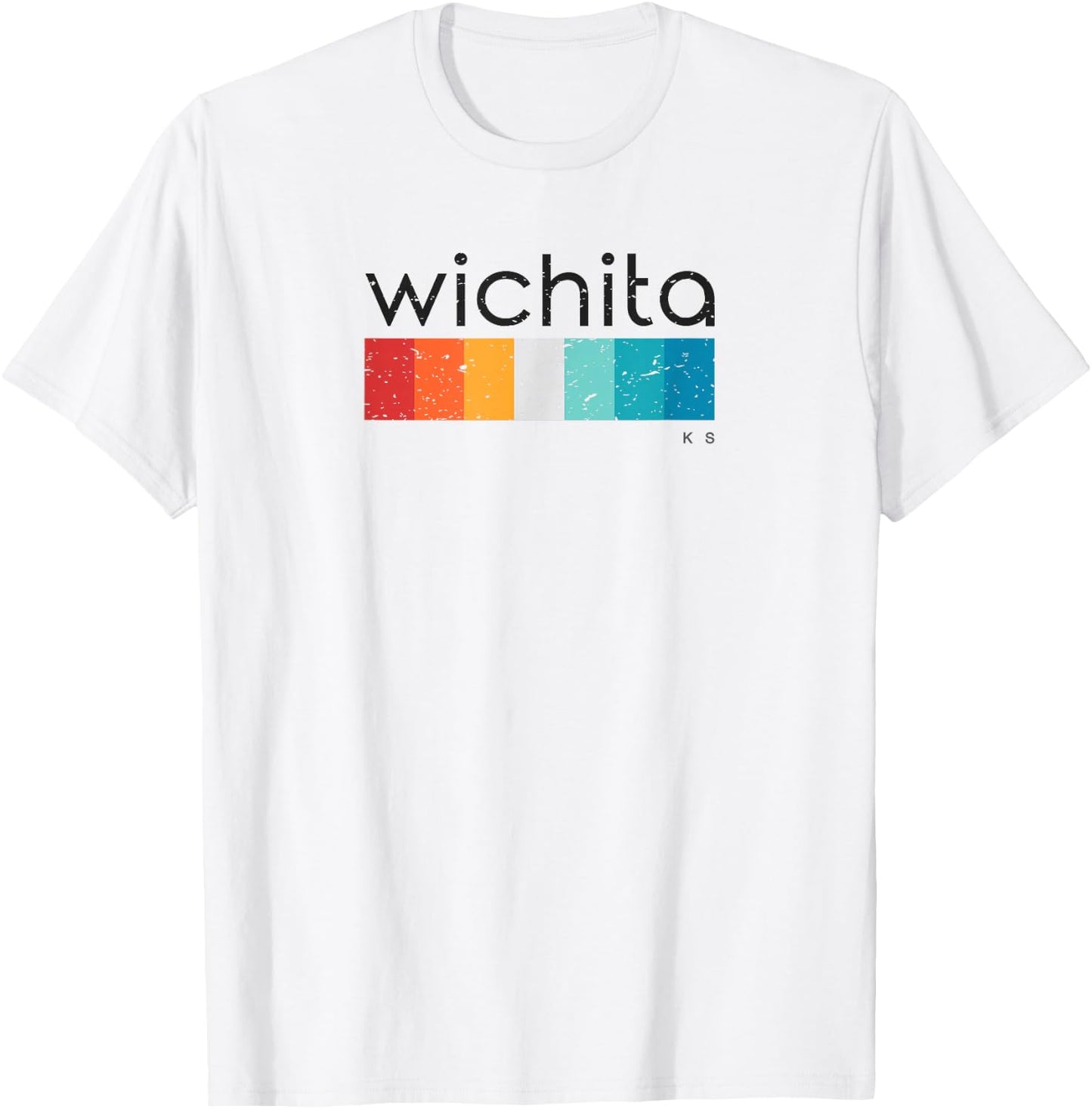 Vintage Wichita KS Retro Design T-Shirt - T-Shirt | White