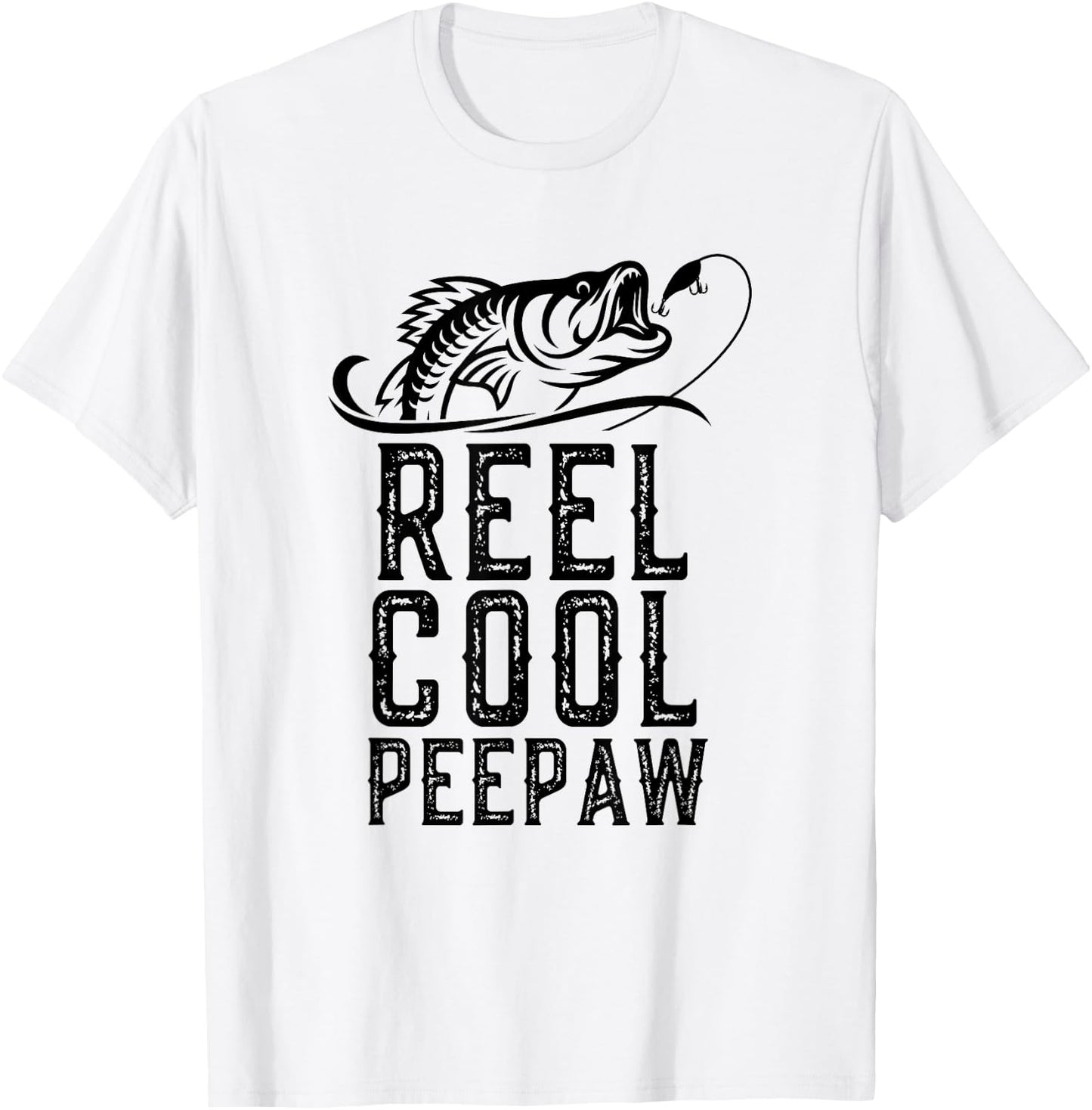 Reel Cool PeePaw Fishing Fisherman Grandpa Retro Pee-Paw T-Shirt - T-Shirt | White