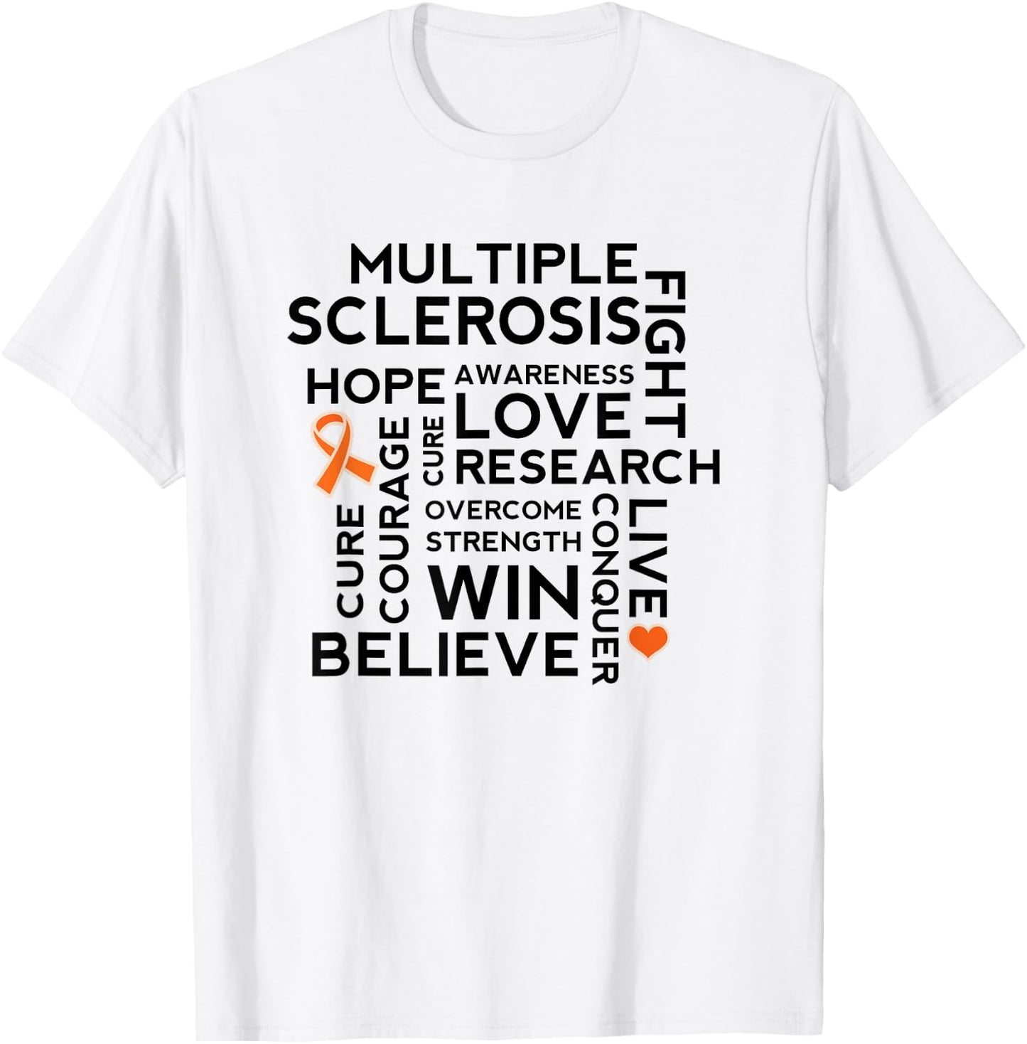 Multiple Sclerosis Awareness Month MS Support Shirt T-Shirt - T-Shirt | White
