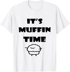 JOY It's Muffin Time - Men's Blue Classic Fit Short Sleeve T-Shirt - T-Shirt | White