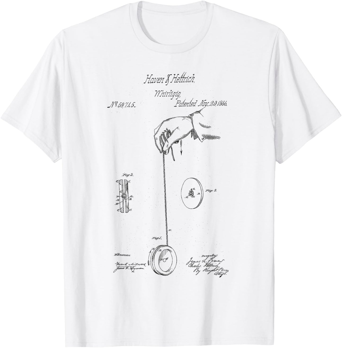 Yoyo Vintage Yo-Yo print patent yoyo player Yo Yo Tricks T-Shirt - T-Shirt | White