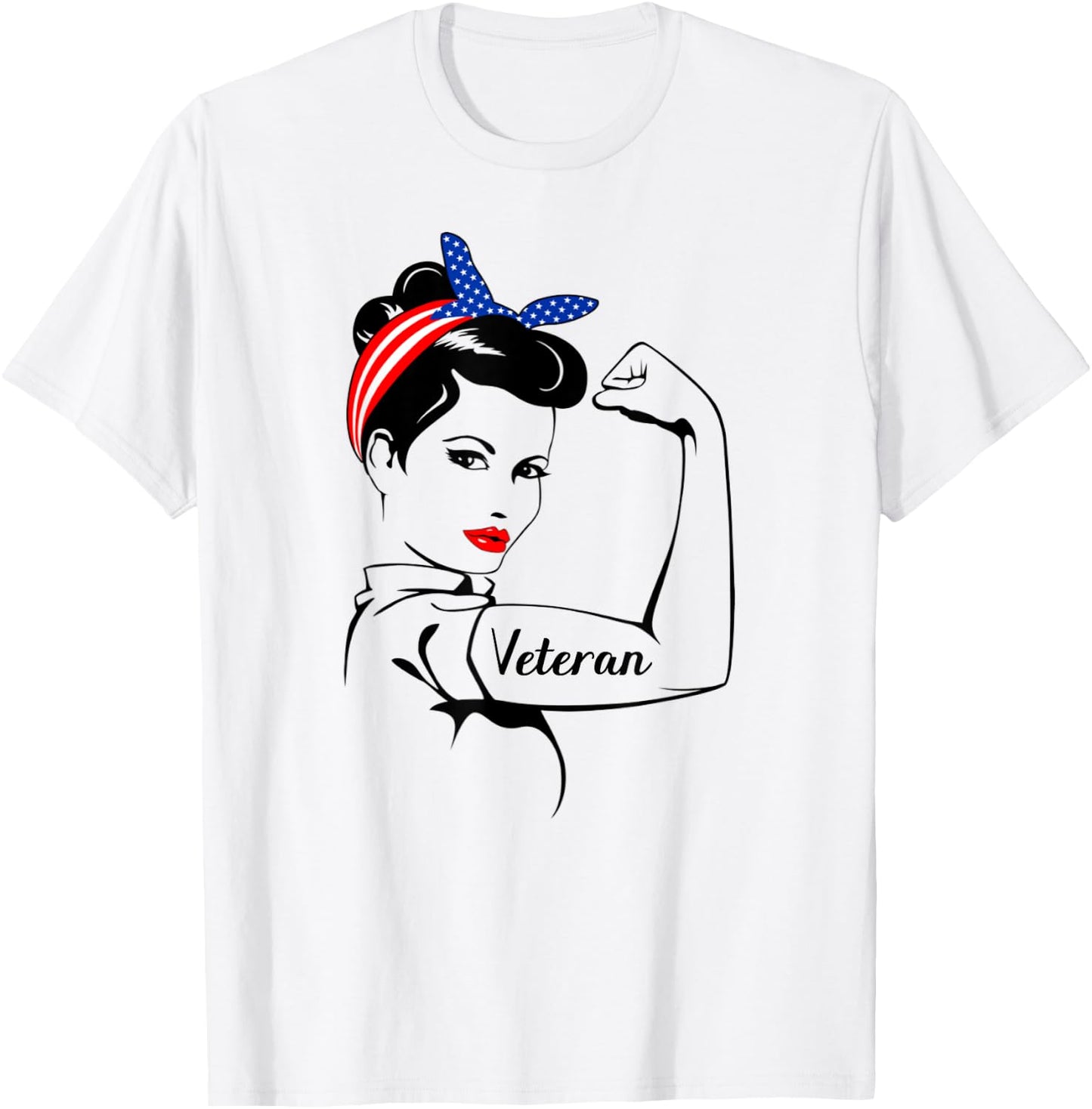 Veteran Rosie The Riveter T Shirt Veterans T-Shirt - T-Shirt | White