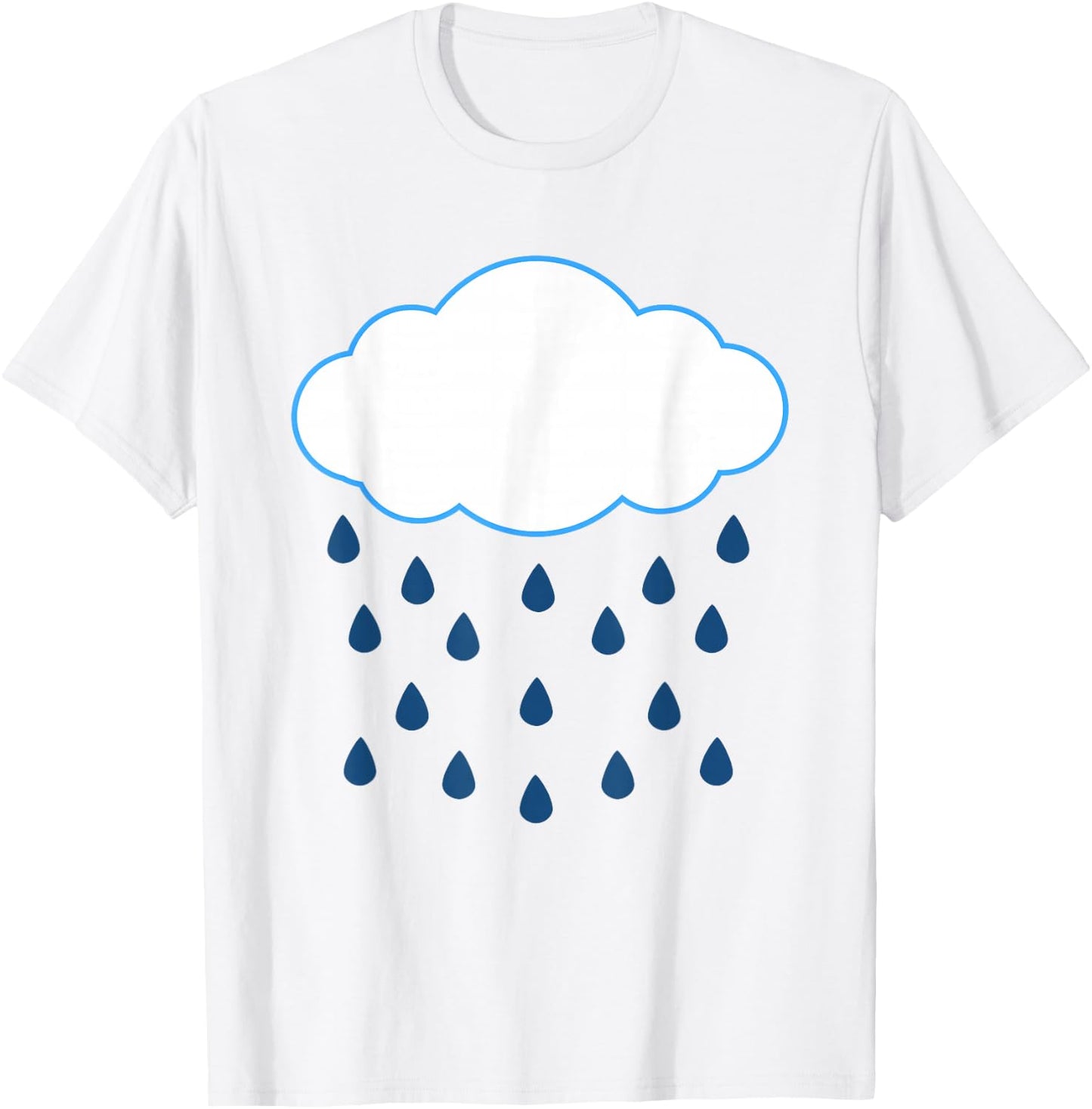 White Clouds Rain Drop Costume Christmas Halloween T-Shirt - T-Shirt | White
