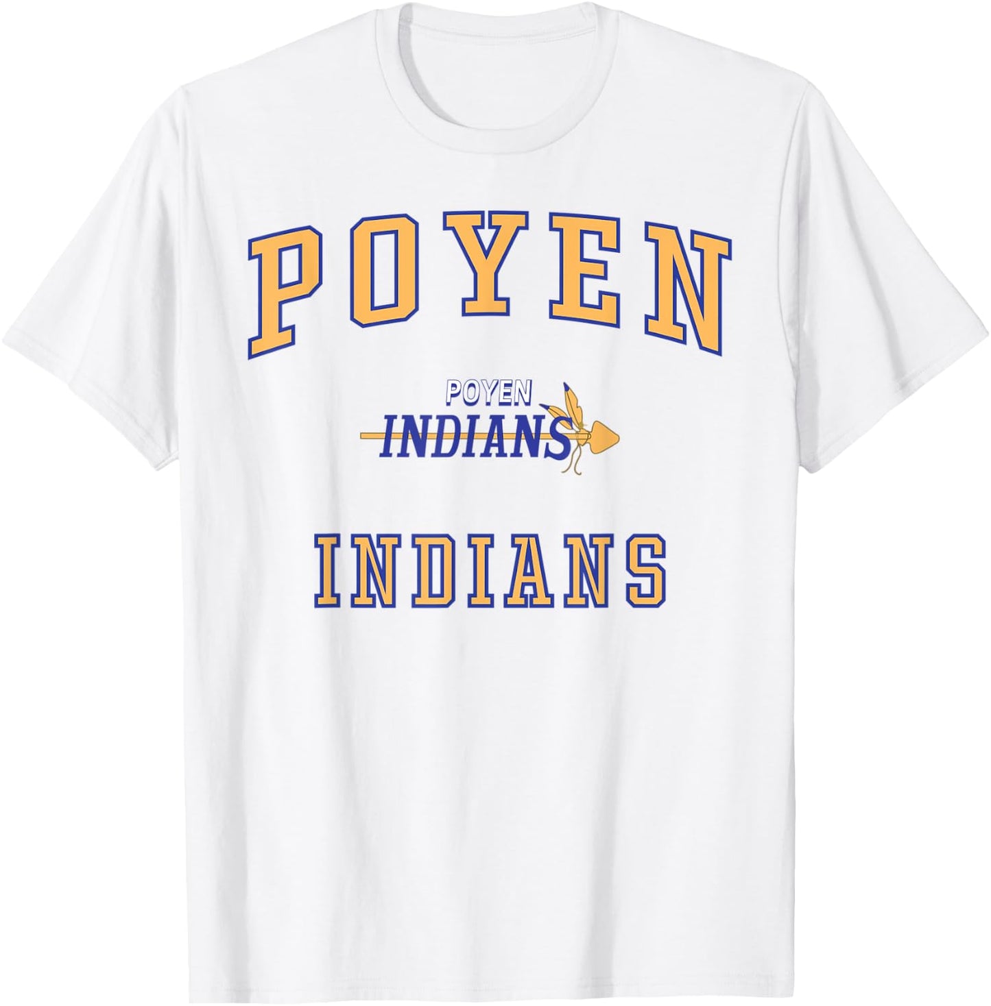 Poyen High School Indians C1 T-Shirt - T-Shirt | White