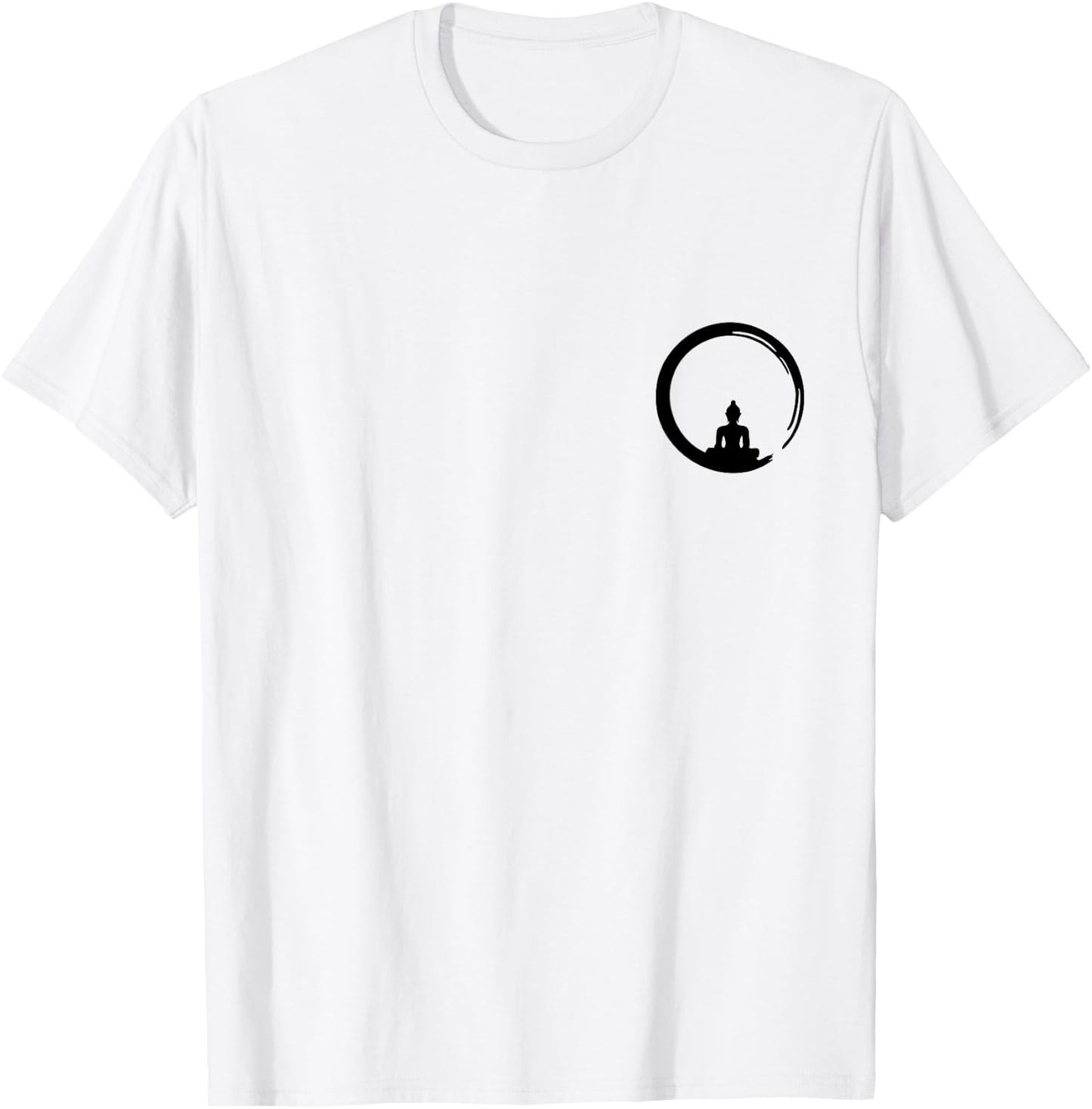 Enso, Zen, Circle, Buddha Meditation Japan Calligraphy Yoga T-Shirt - T-Shirt | White