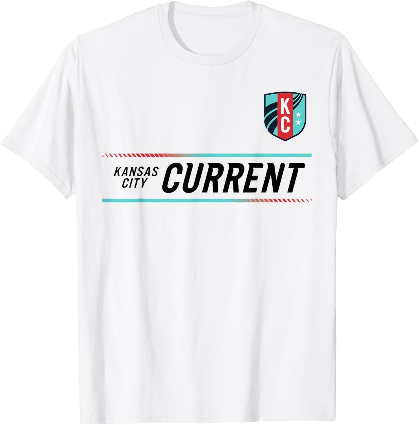 Officially Licensed Kansas City Current Soccer NWSL Apparel T-Shirt - T-Shirt | White