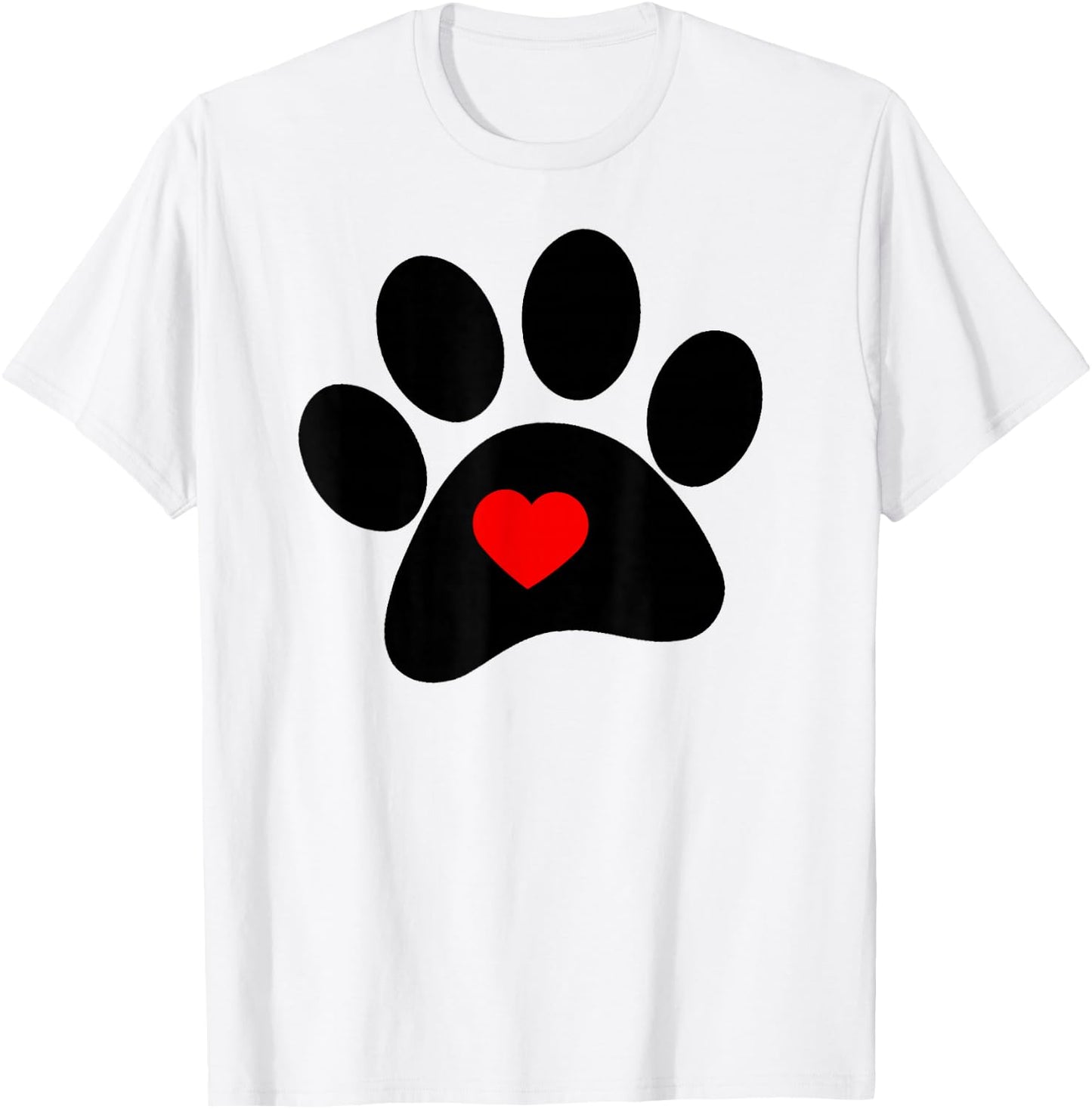 Dog Paw Print Shirt T-Shirt - T-Shirt | White