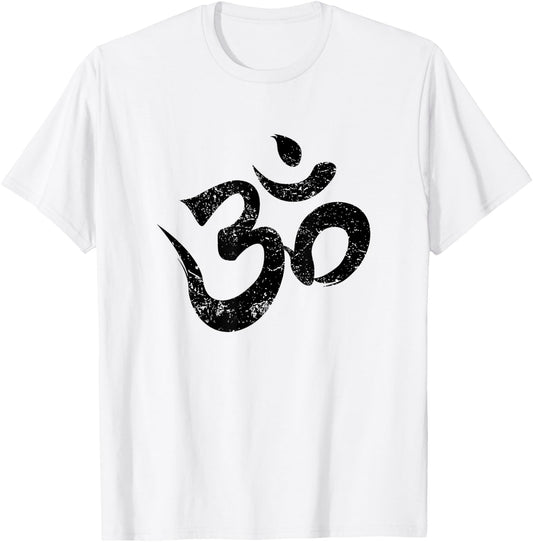 Om Meditation Shirt Spiritual Indian Yoga Symbol Om T-Shirt - T-Shirt | White
