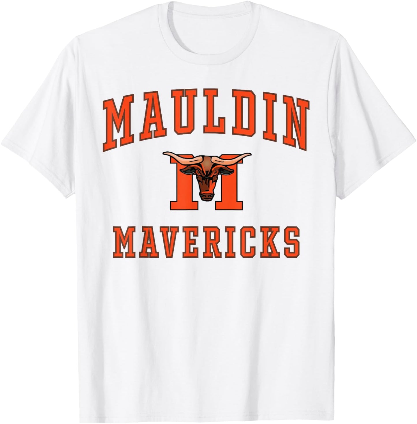 Mauldin High School Mavericks C1 T-Shirt - T-Shirt | White